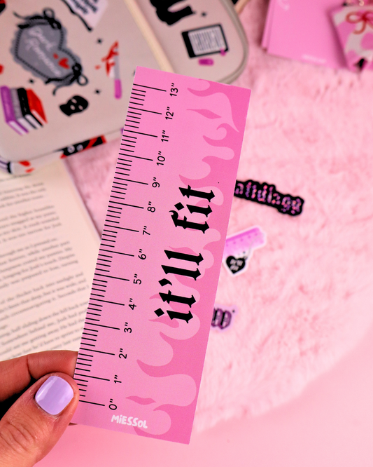 Pink Ruler It'll Fit Bookmark