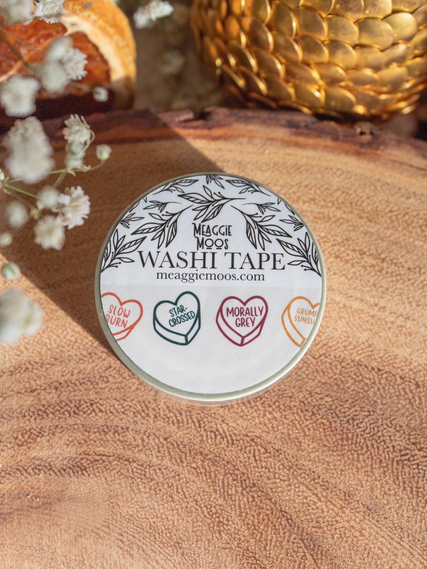 Book Trope Hearts Washi Tape