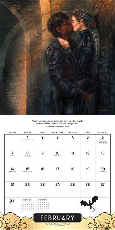 Fourth Wing Officially Licensed 2027 Wall Calendar