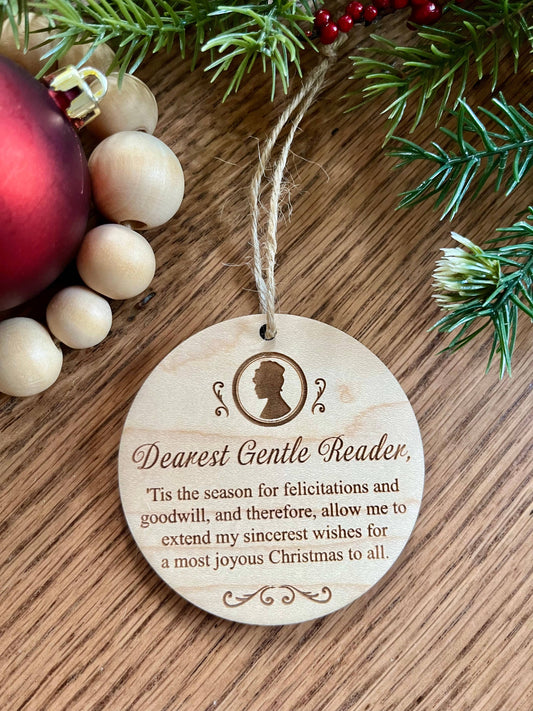 Bridgerton Inspired Whistledown Polin Christmas Ornament