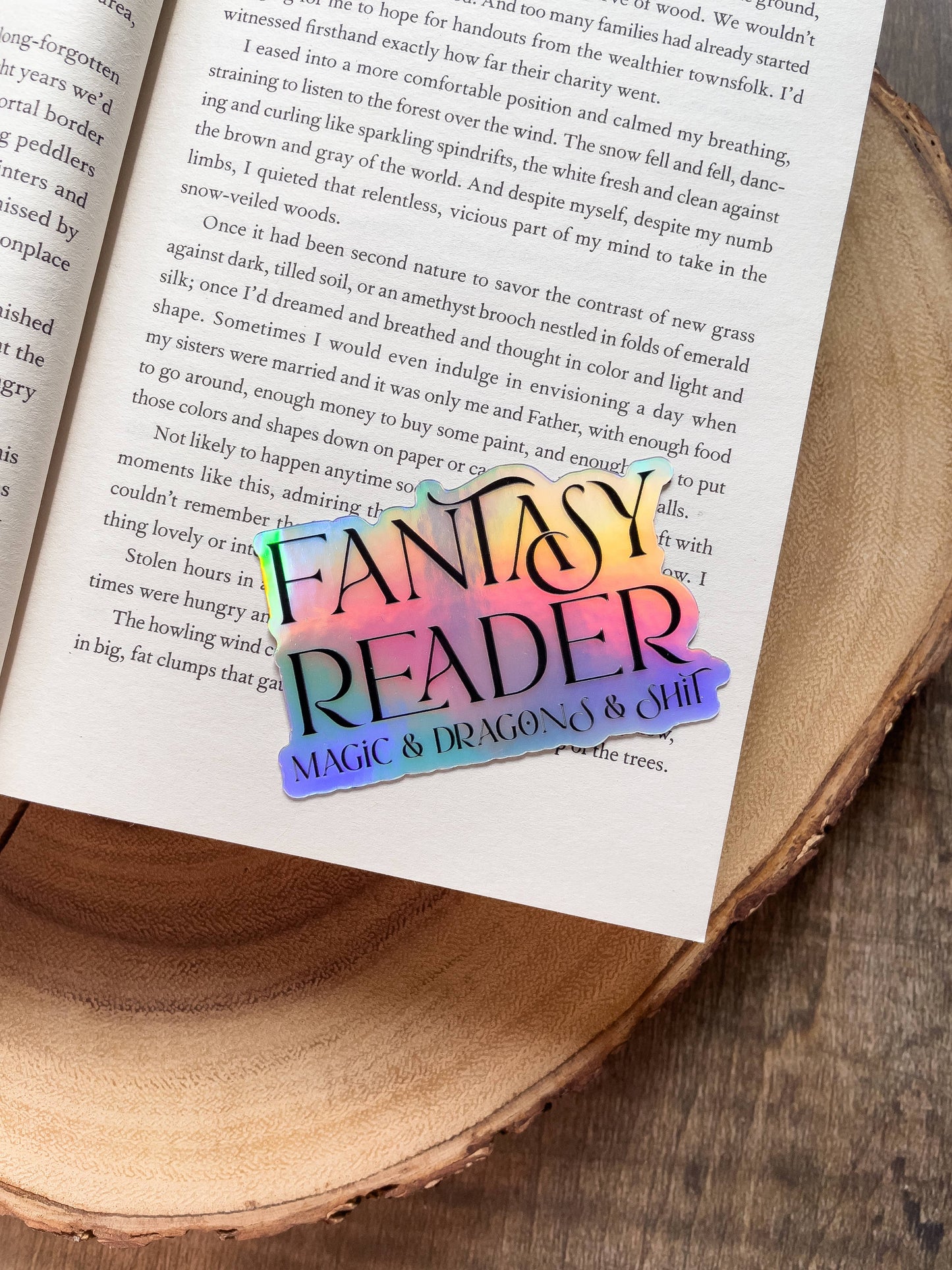 Fantasy Reader | Magic & Dragons & Shit Vinyl Sticker