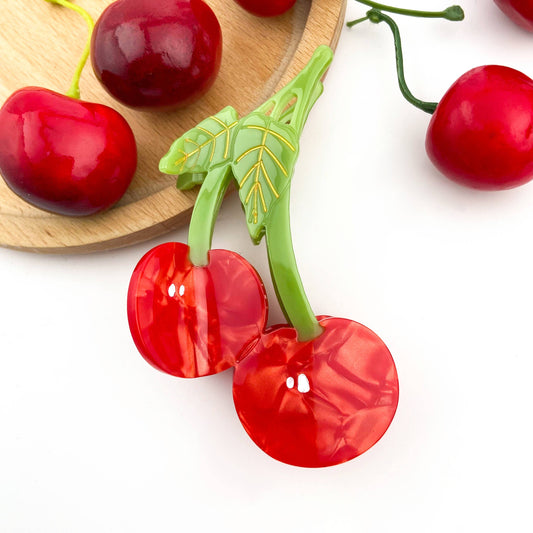 Sweet Red Cherry Claw Clip