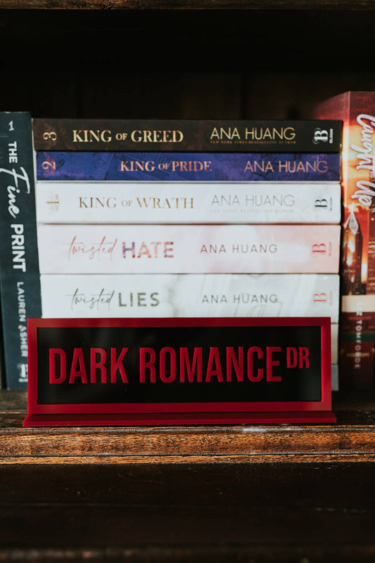 Dark Romance Dr. Acrylic Shelf Sign w/ Stand