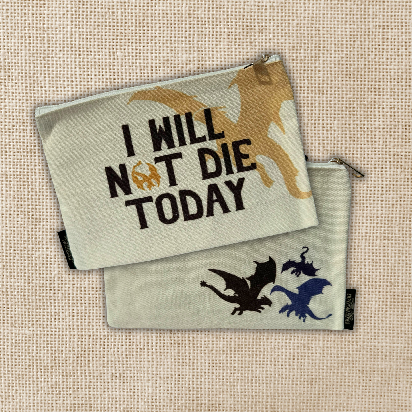 I Will Not Die Today Canvas Pouch | Fourth Wing