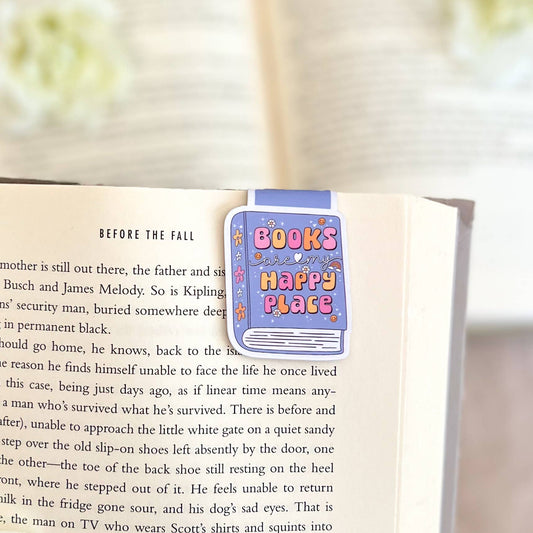 Books Are My Happy Place Magnetic Bookmark