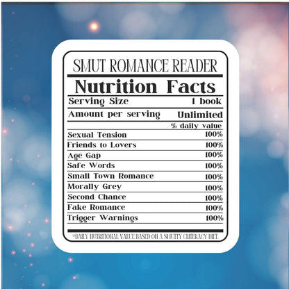 Smutty Nutrition Facts Sticker