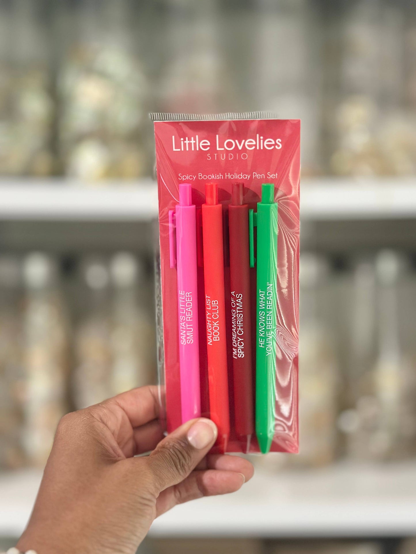 Spicy Bookish Holiday Pen Set