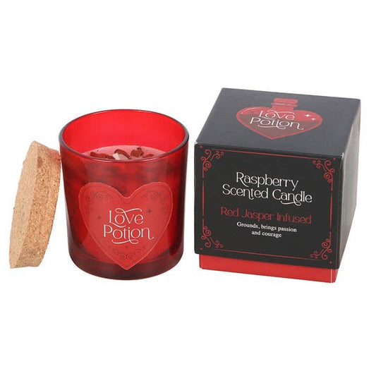 Raspberry Love Potion Valentine's Day Crystal Chip Candle