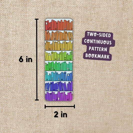 Rainbow Bookshelf Bookmark