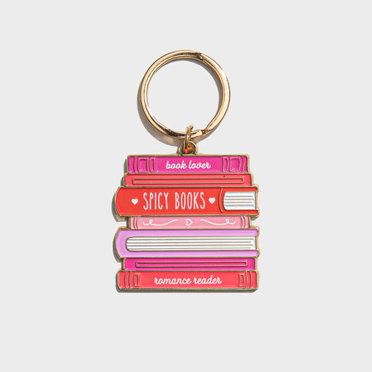 Spicy Romance Books Enamel Keychain
