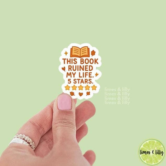This Book Ruined My Life 5 Five Stars Sticker