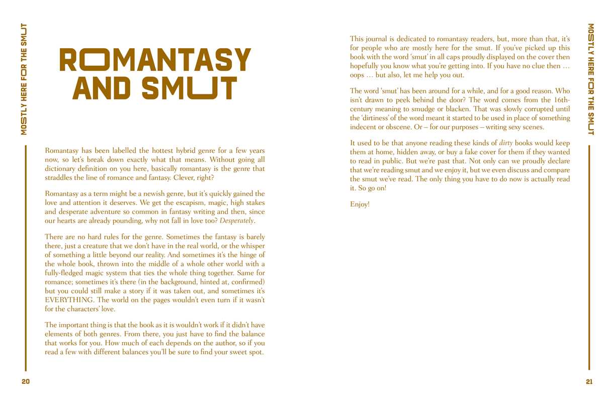 A Reading Journal: Mostly Here for the Smut Journal