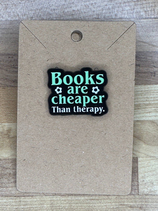 Books are Cheaper Than Therapy Enamel Pin