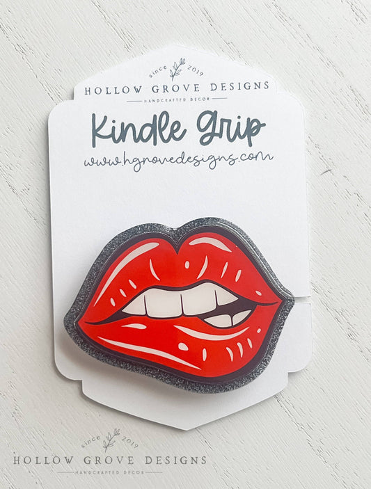 Biting Lip E-Reader Grip