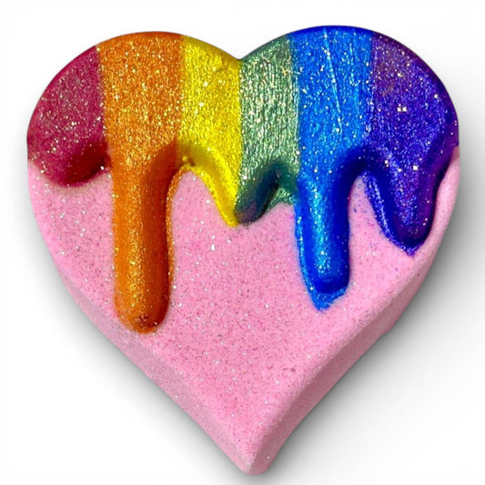 Melt My Heart Rainbow Bath Bomb