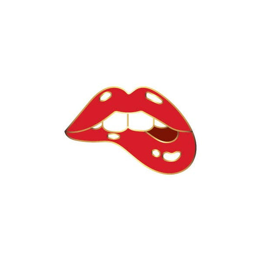 Bite Me Lips Enamel Pin