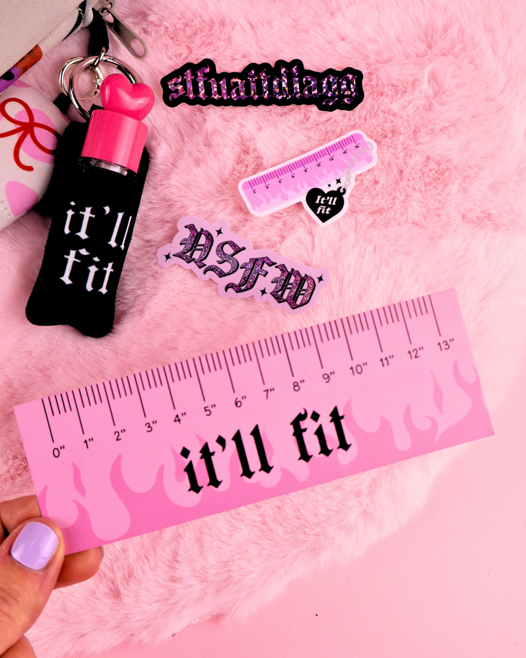 Pink Ruler It'll Fit Bookmark