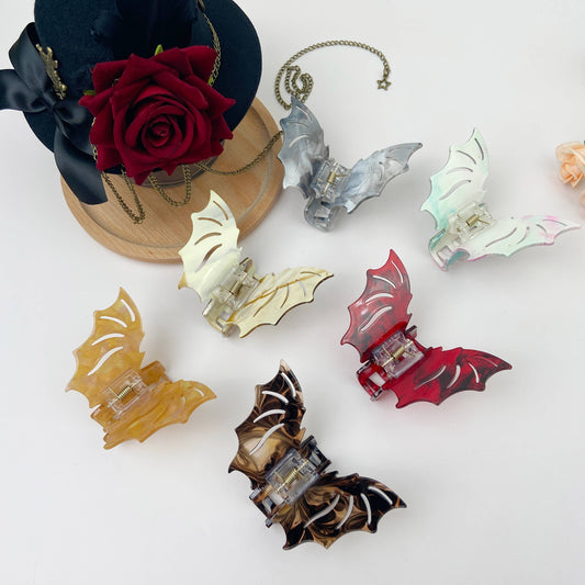 Silver Bat Hair Clip