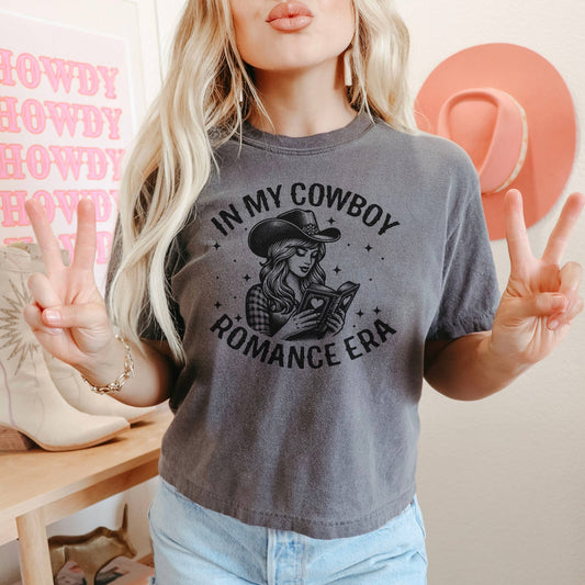 In My Cowboy Romance Era Cropped T-Shirt