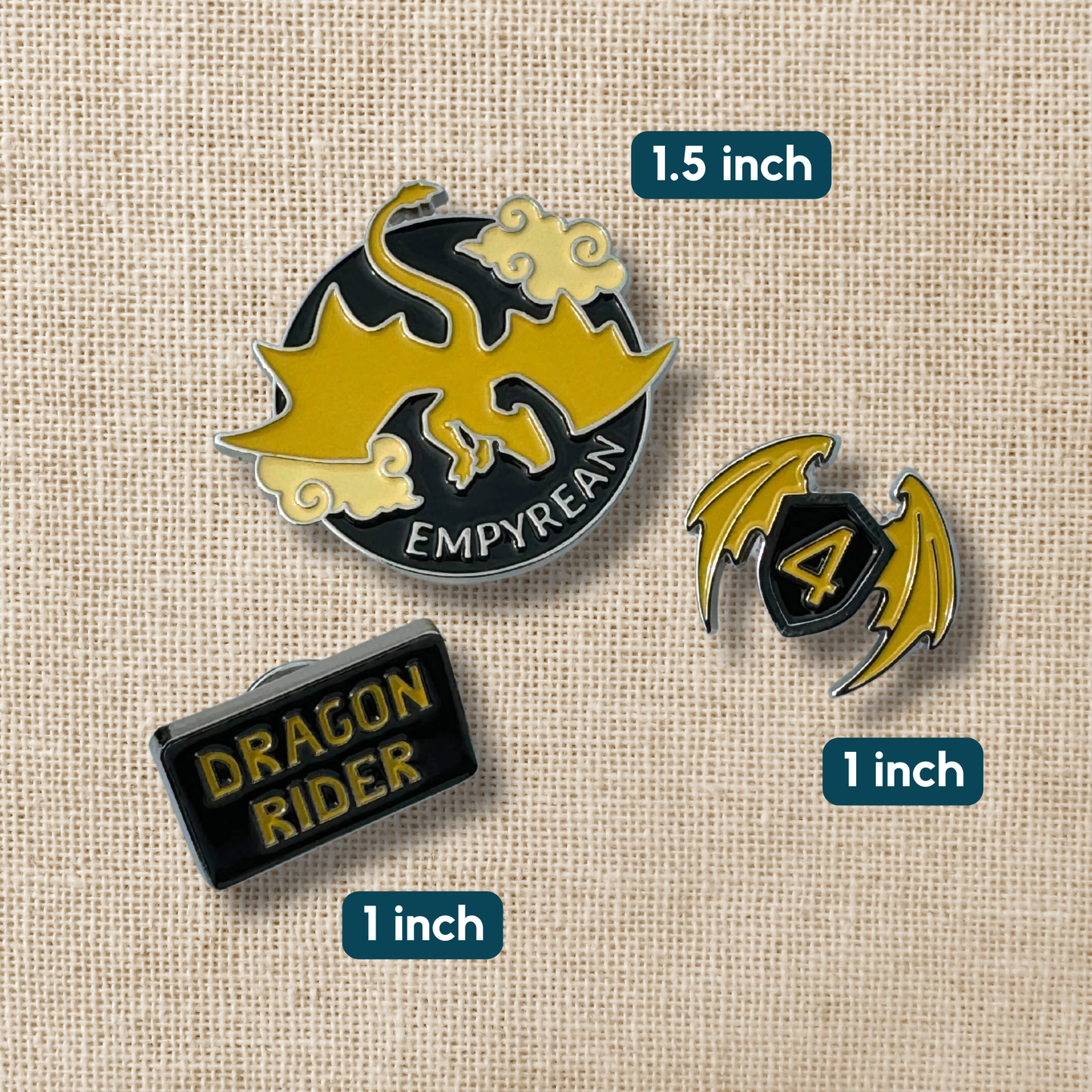 Fourth Wing Enamel Pin Set