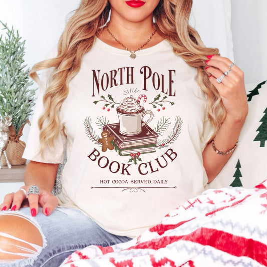 North Pole Book Club Christmas Shirt