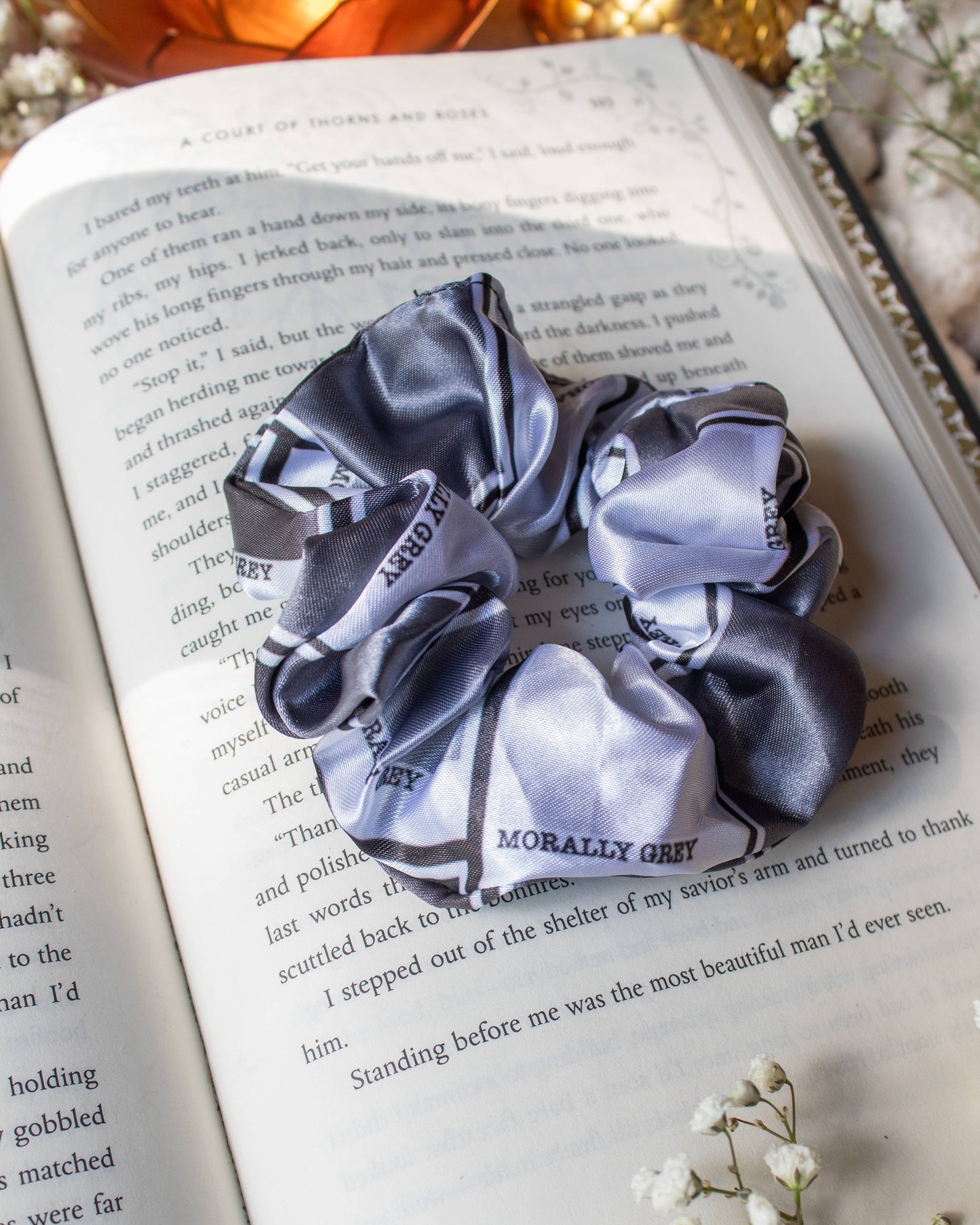 Bookish Satin Scrunchie | Morally Grey