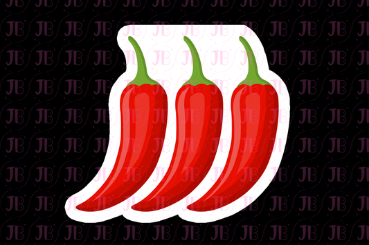 Three Chilis Vinyl Sticker
