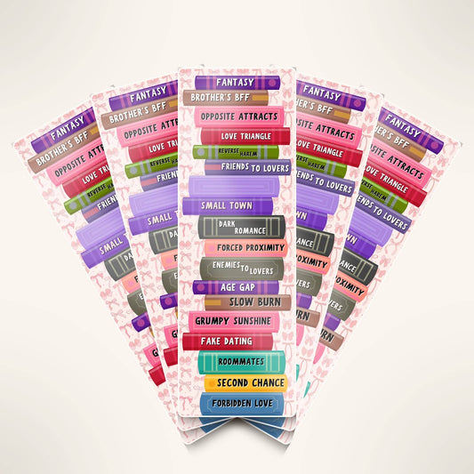 Romance Trope Stack Bookmark