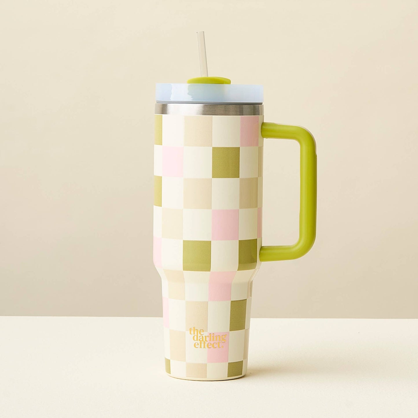 40 oz Take Me Everywhere Tumbler-Check Green
