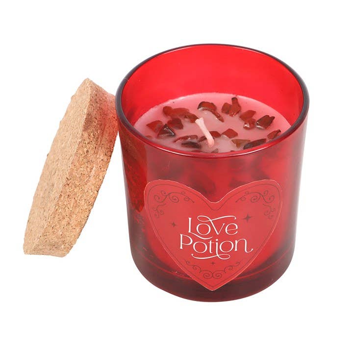 Raspberry Love Potion Valentine's Day Crystal Chip Candle