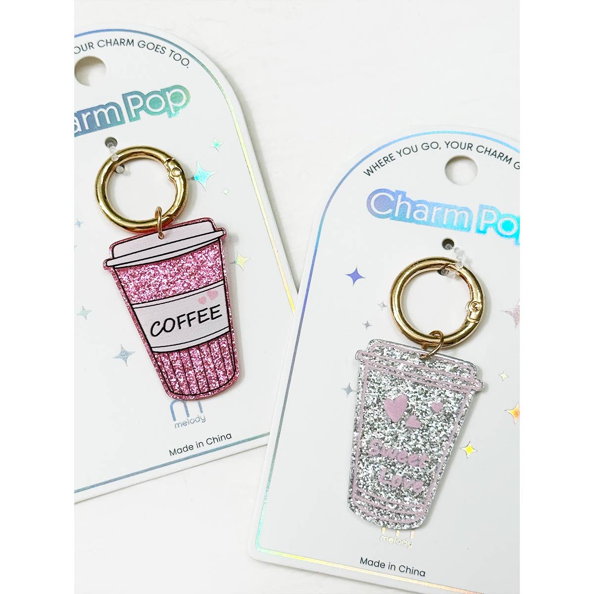 Sparkle Coffee Key Chain