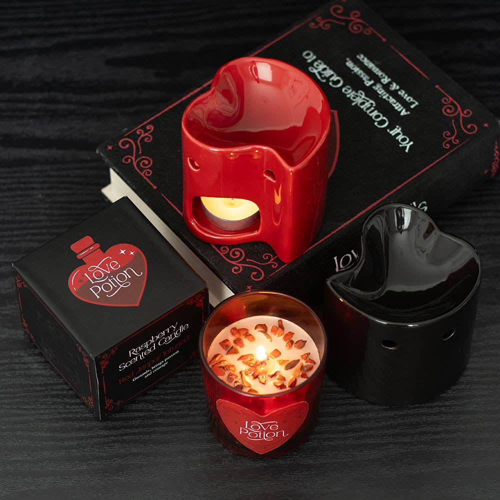 Raspberry Love Potion Valentine's Day Crystal Chip Candle