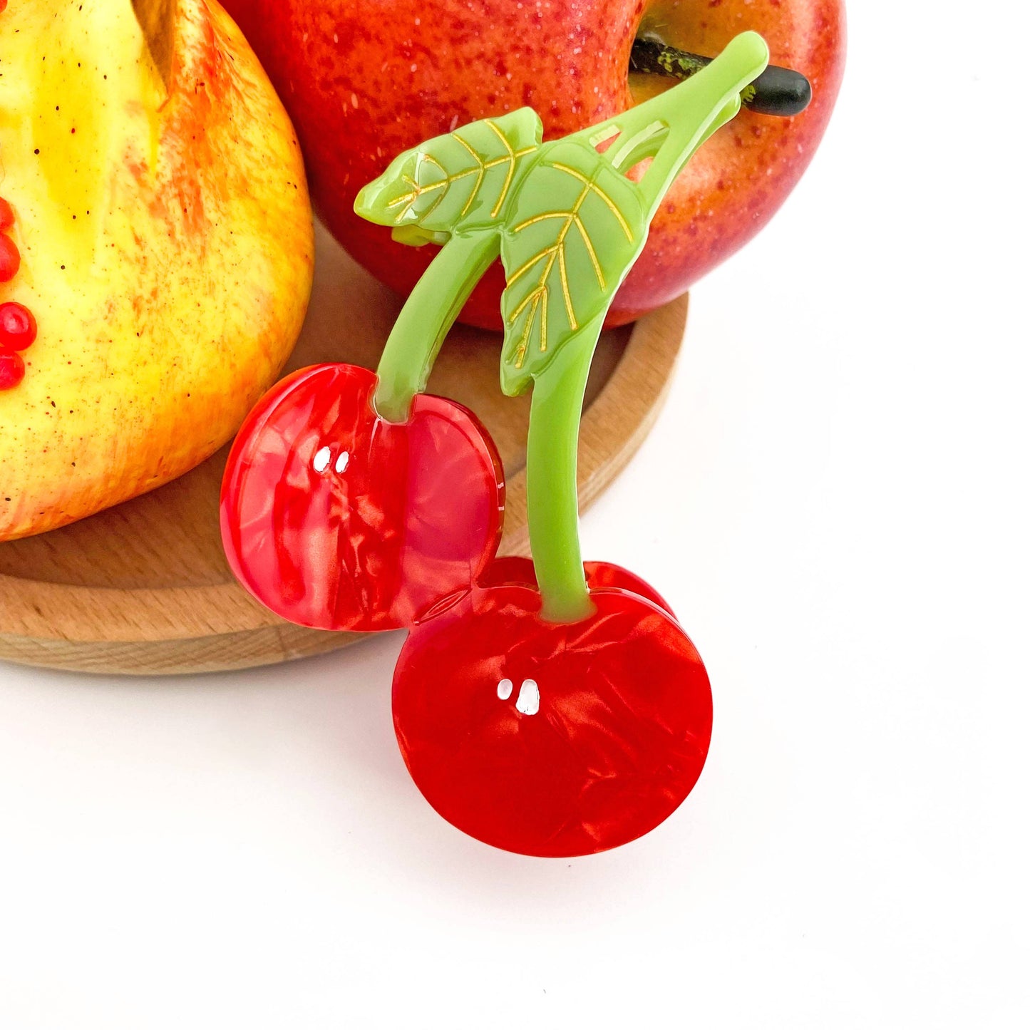 Sweet Red Cherry Claw Clip