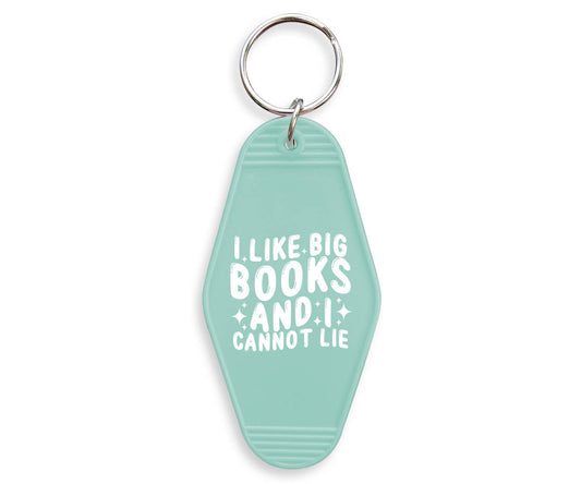 I Like Big Books Motel Keychain