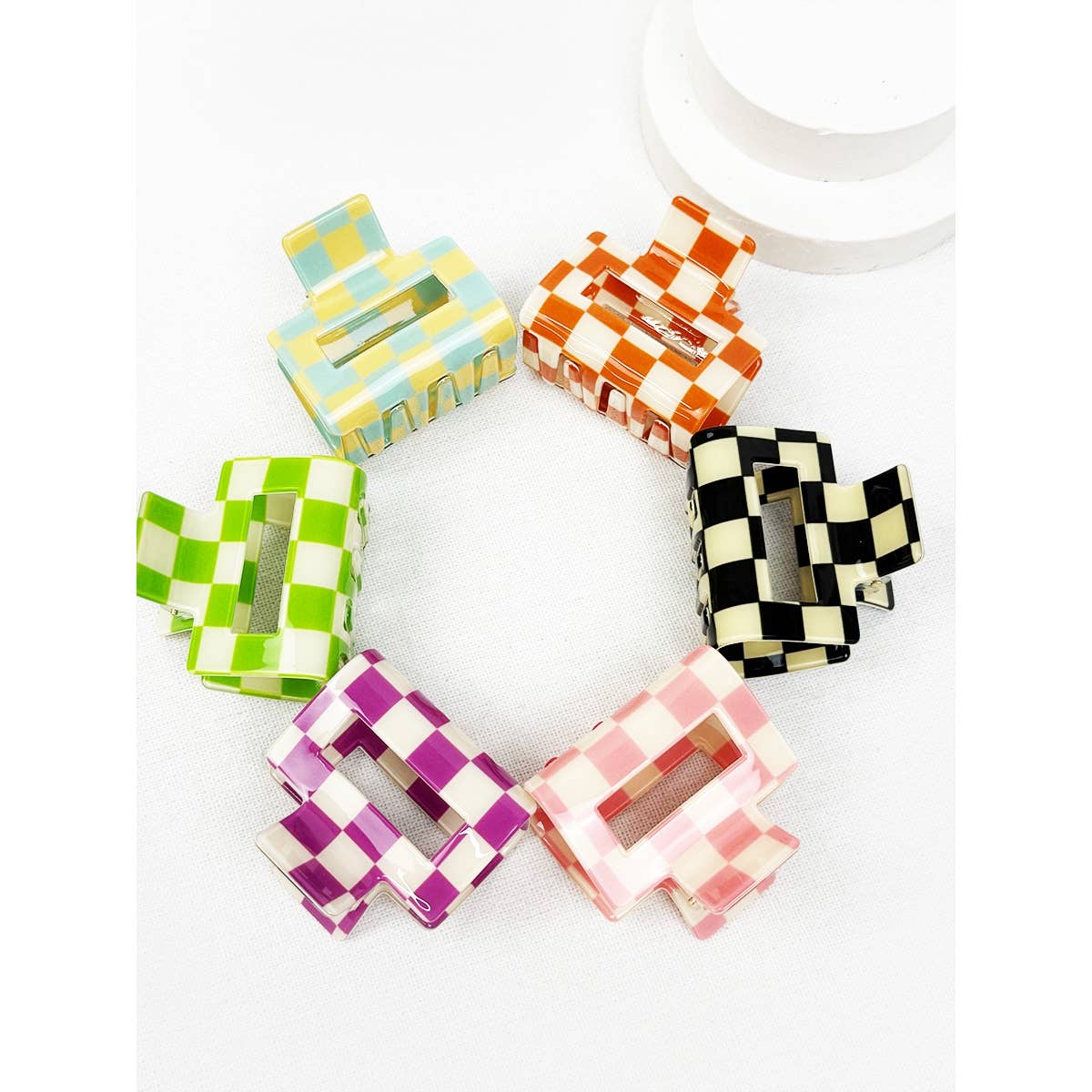Checkered Medium Hair Clip