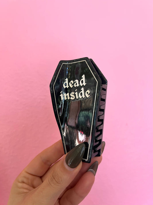 Dead Inside Coffin Hair Claw
