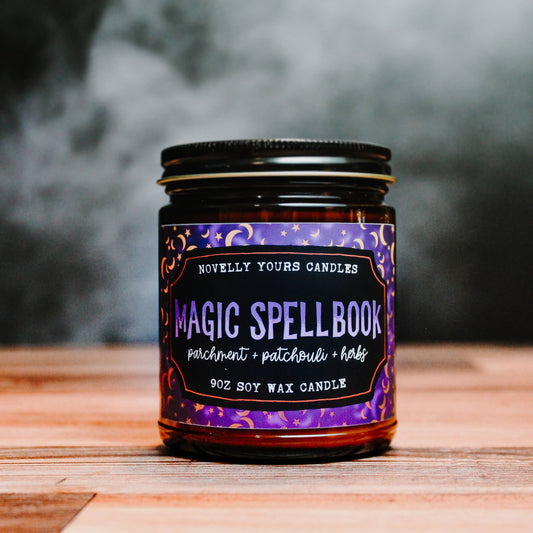 Magic Spellbook candle