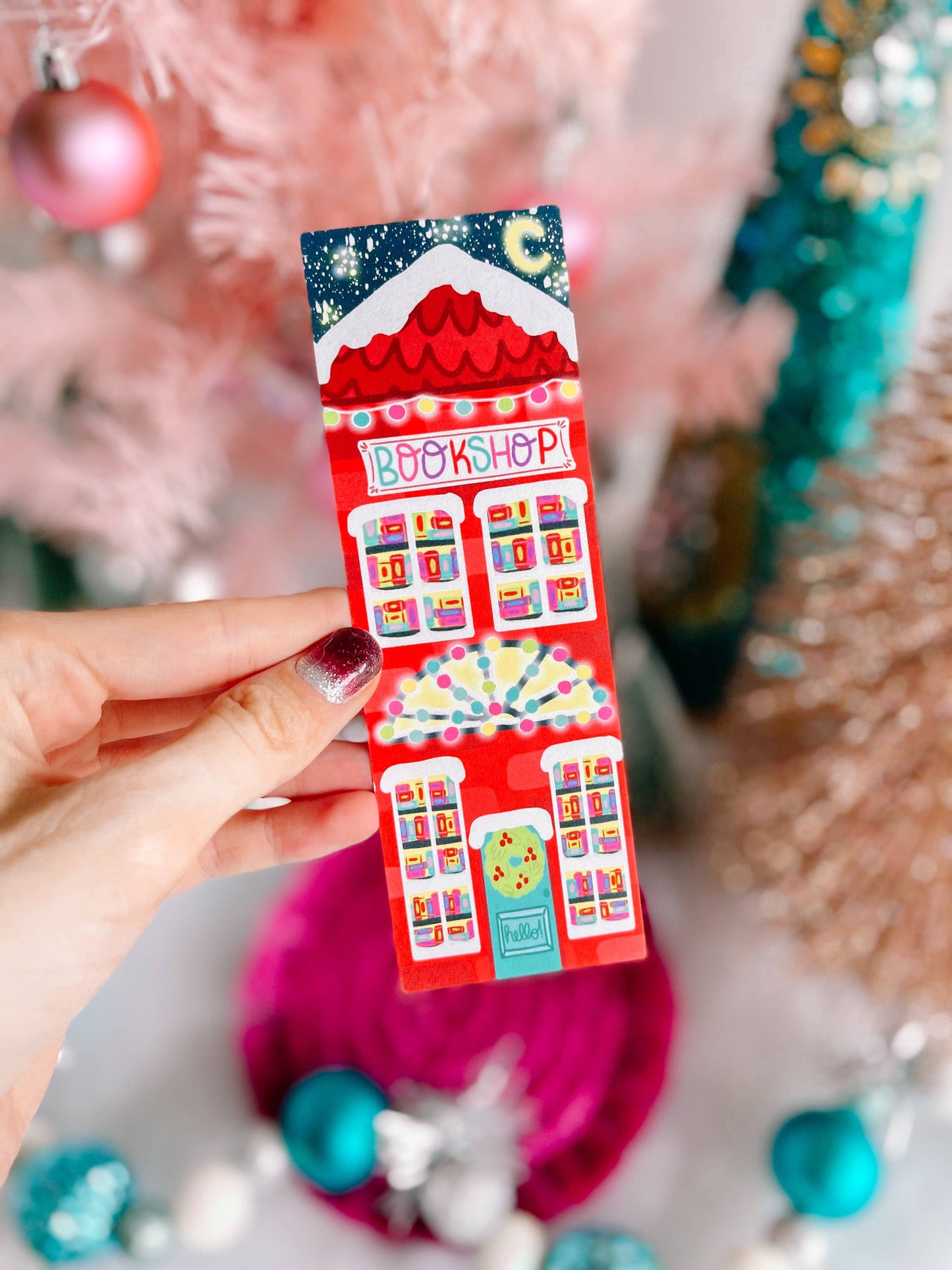 Christmas Bookshop Bookmark