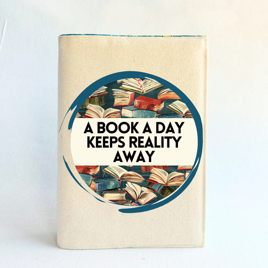 Fabric Book Cover - Keeping reality away