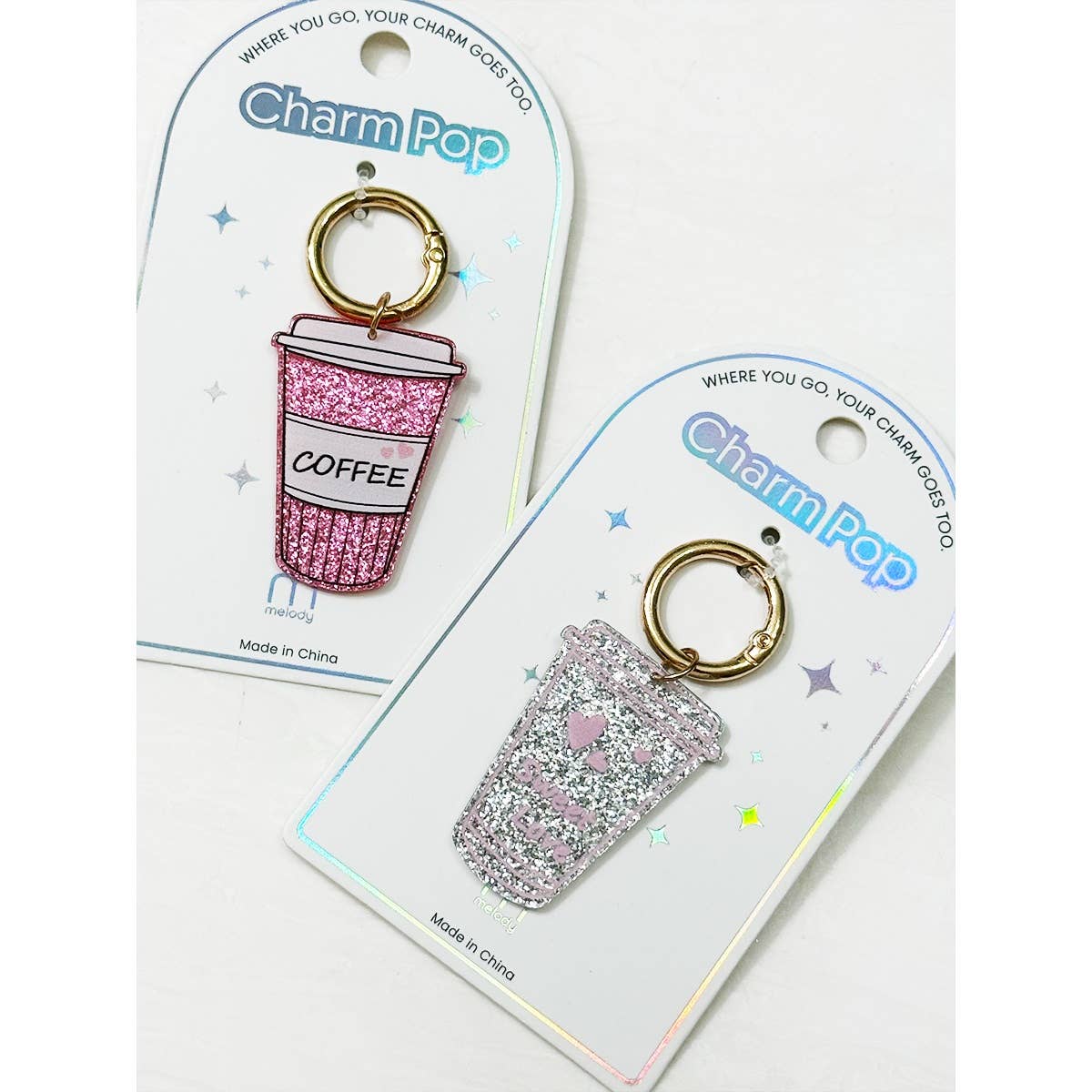 Sparkle Coffee Key Chain