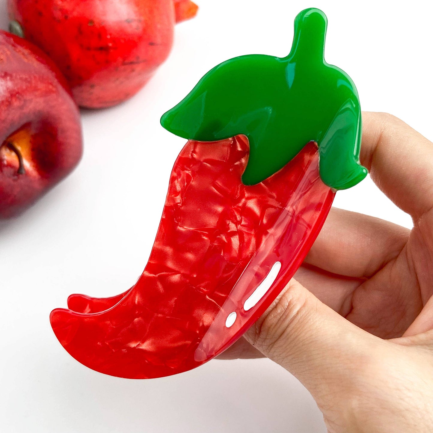 Red Chili Pepper Hair Claw Clip