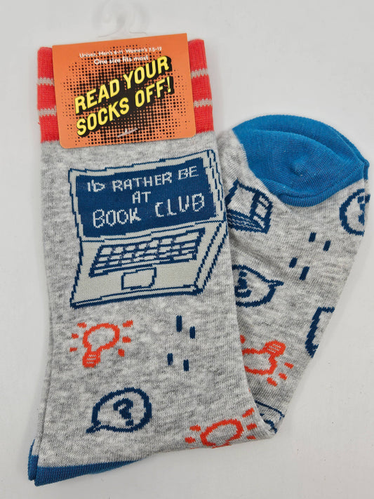 I'd Rather Be at Book Club Socks