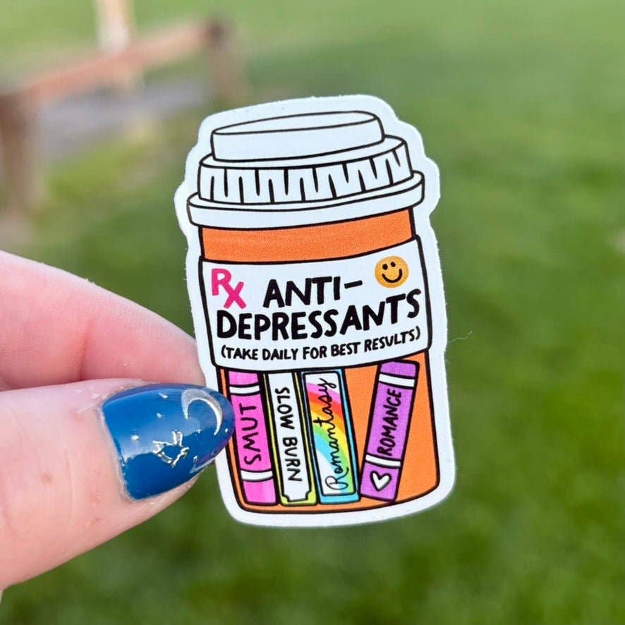 Bookish Antidepressants Sticker