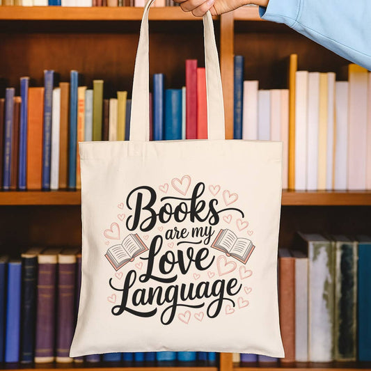 Books Are My Love Language Tote Bag