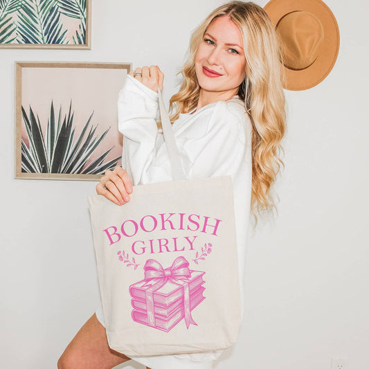 Bookish Girly Tote Bag