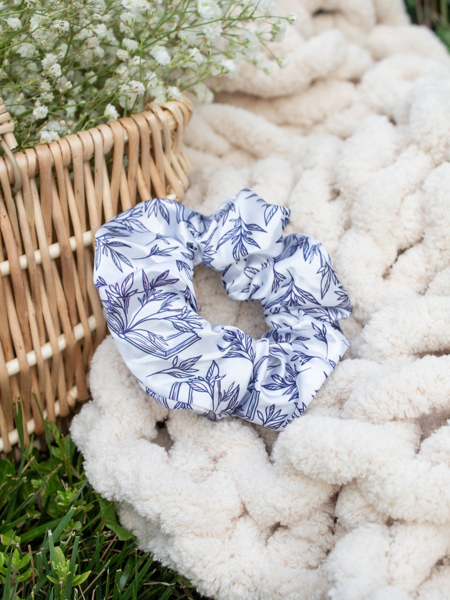 Bookish Satin Scrunchie | Porcelain Books