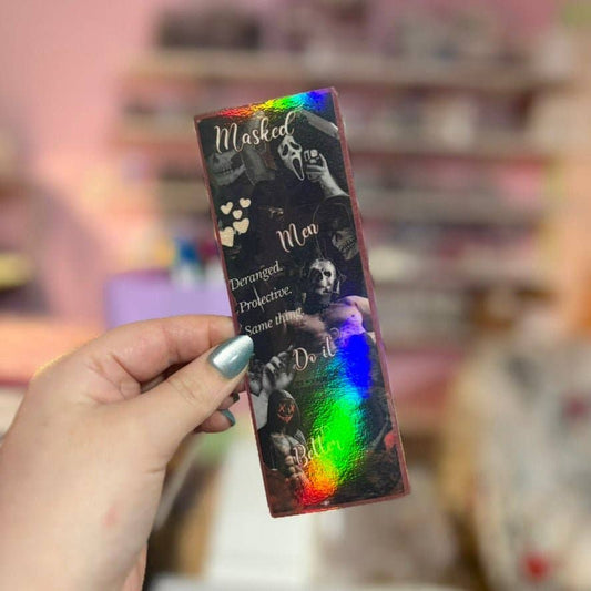 Masked Men Do it Better Smut Collage Bookmark