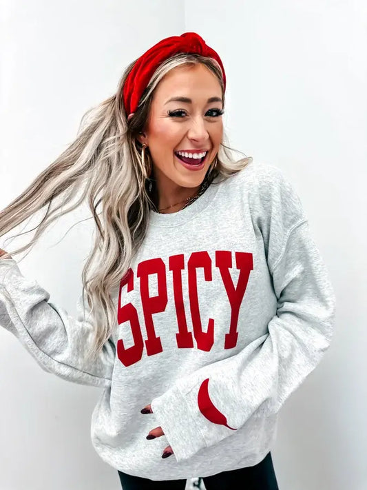 Spicy Graphic Crewneck Sweatshirt