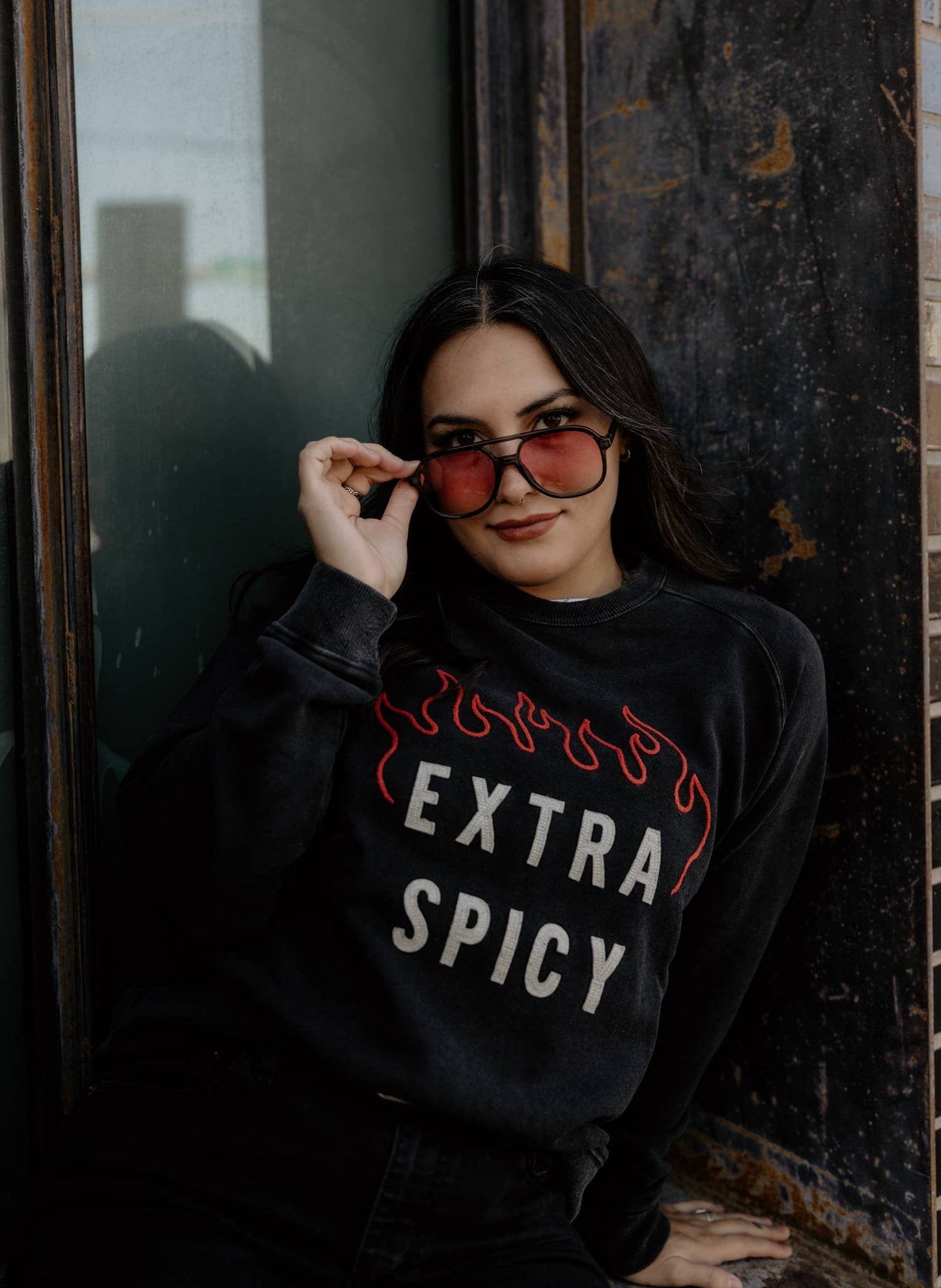 Extra Spicy Chainstitch & Felt Sweatshirt