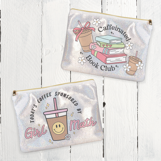 Caffeinated Book Club Zipper Pouch